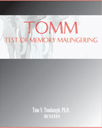 TOMM - Test of Memory Malingering Manual